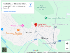 Mapa Milovice